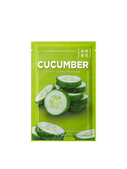 skincare-kbeauty-glowtime-the saem natural sheet mask cucumber