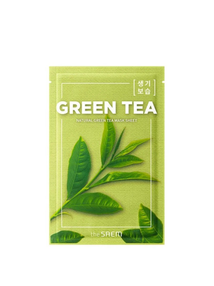 skincare-kbeauty-glowtime-the saem Green tea natural sheet mask