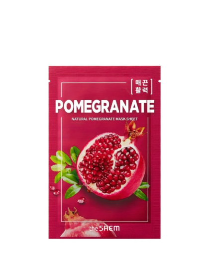 skincare-kbeauty-glowtime-the saem pomegranate natural sheet mask