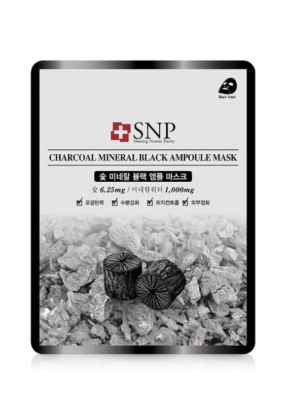 skincare-kebauty-glowtime-SNP Charcoal Black Mineral Ampoule Mask