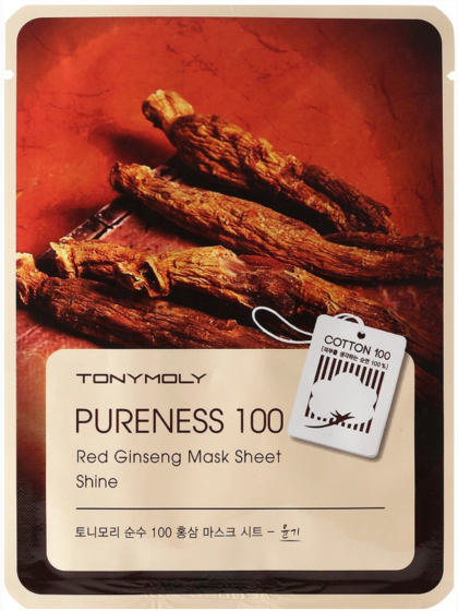 skincare-kbeauty-glowtime-Tony Moly Purness 100 red Ginseng Mask Sheet