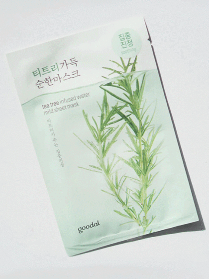 skincare-kbeauty-glowtime-Goodal Trea Tree Infused Water Mild Sheet Mask Soothing
