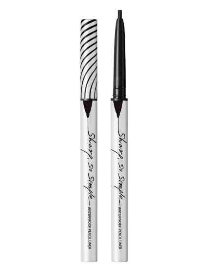 skincare-kbeauty-glowtime-Clio Sharp, So Simple Waterproff Pencil Liner Black 01