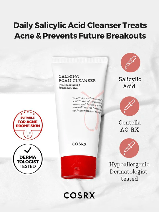 skincare-kbeauty-glowtime-cosrx ac collection calming foam cleanser 150ml