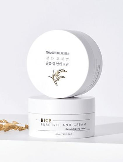 skincare-kbeauty-glowtime-thank you farmer rice pure gel and cream