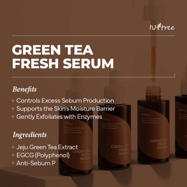 skincare-kbeauty-glowtime-isntree green tea fresh serum