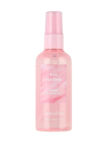 skincare-kbeauty-glowtime-innisfree perfumed body hair mist pink sea coral