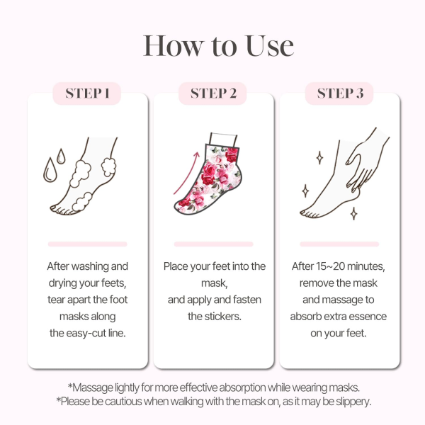 skincare-kbeauty-glowtime-koelf rose satin foot mask