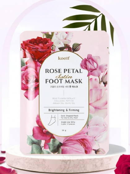 skincare-kbeauty-glowtime-koelf rose petal satin foot mask