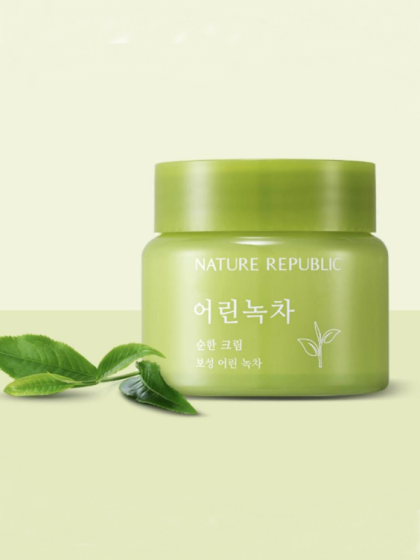 skincare-kbeauty-glowtime-nature republic young green tea mild cream