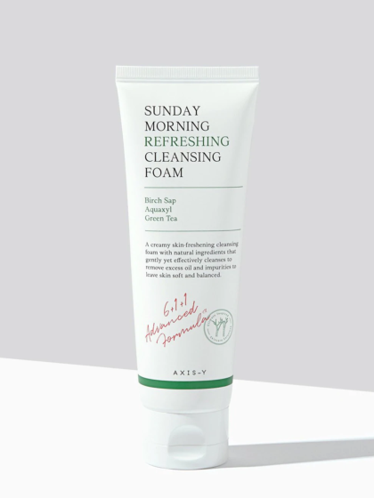 skincare-kbeauty-glowtime-axis-y sunday morning refreshing cleansing foam