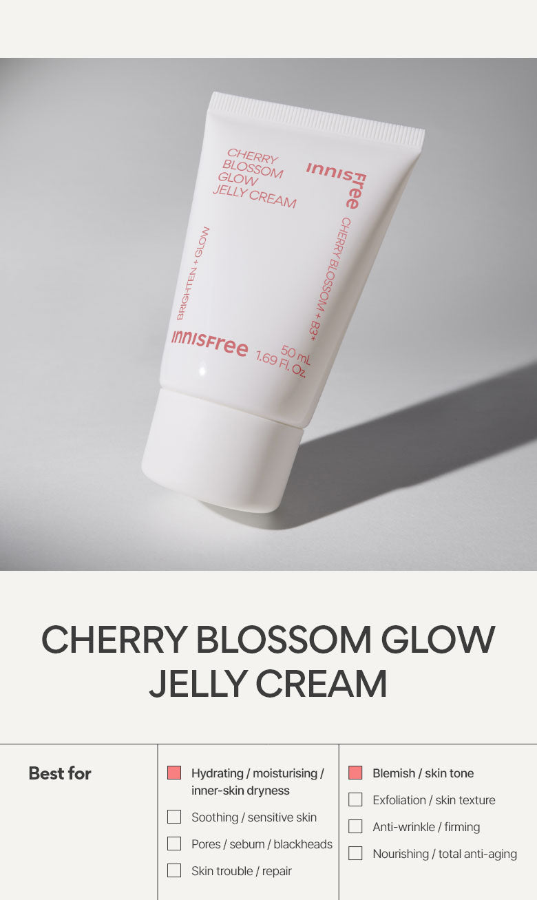 skincare-kbeauty-glowtime-innisfree cherry blossom glow jelly cream