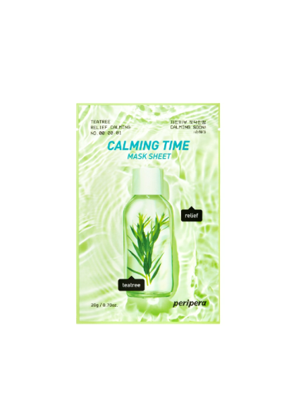 skincare-kbeauty-glowtime-peripera calming time sheet mask tea tree