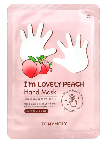 skincare-kbeauty-glowtime-tony moly i'm lovely peach hand mask