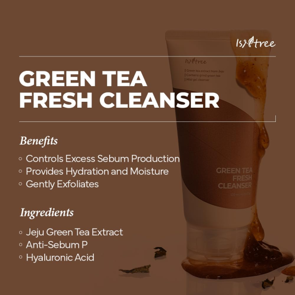 skincare-kbeauty-glowtime-isntree green tea fresh cleanser