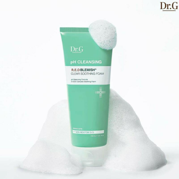 skincare-kbeauty-glowtime-Dr G pH Cleansing Red Blemish Clear soothing foam