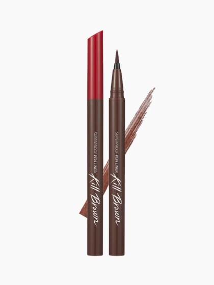 skincare-kbeauty-glowtime-clio superproof pen liner kill brown 04 maroon brown