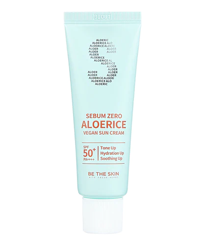 skincare-kbeauty-glowtime-be the skin sebum zero aloe rice sun cream
