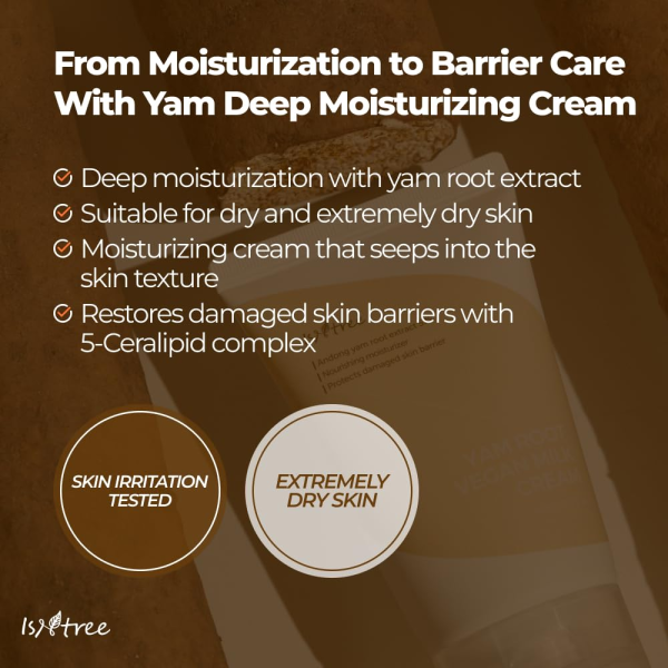 skincare-kbeauty-glowtime-isntree yam root vegan milk cream
