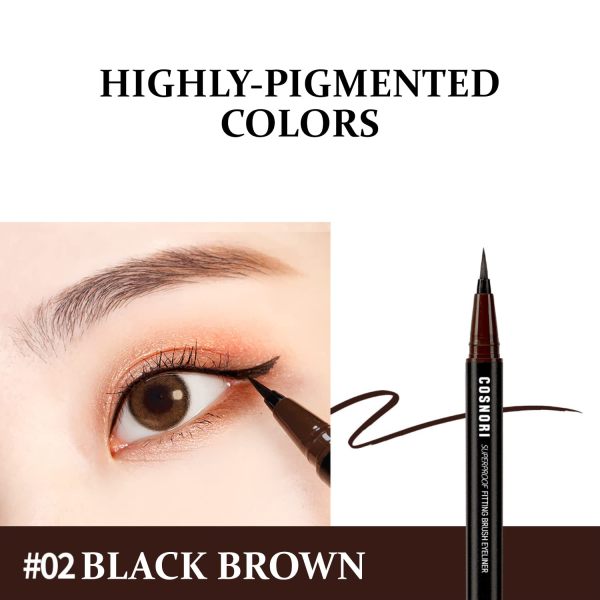 skincare-kbeauty-glowtime-cosnori superproof fitting btrush eyeliner 02 black brown