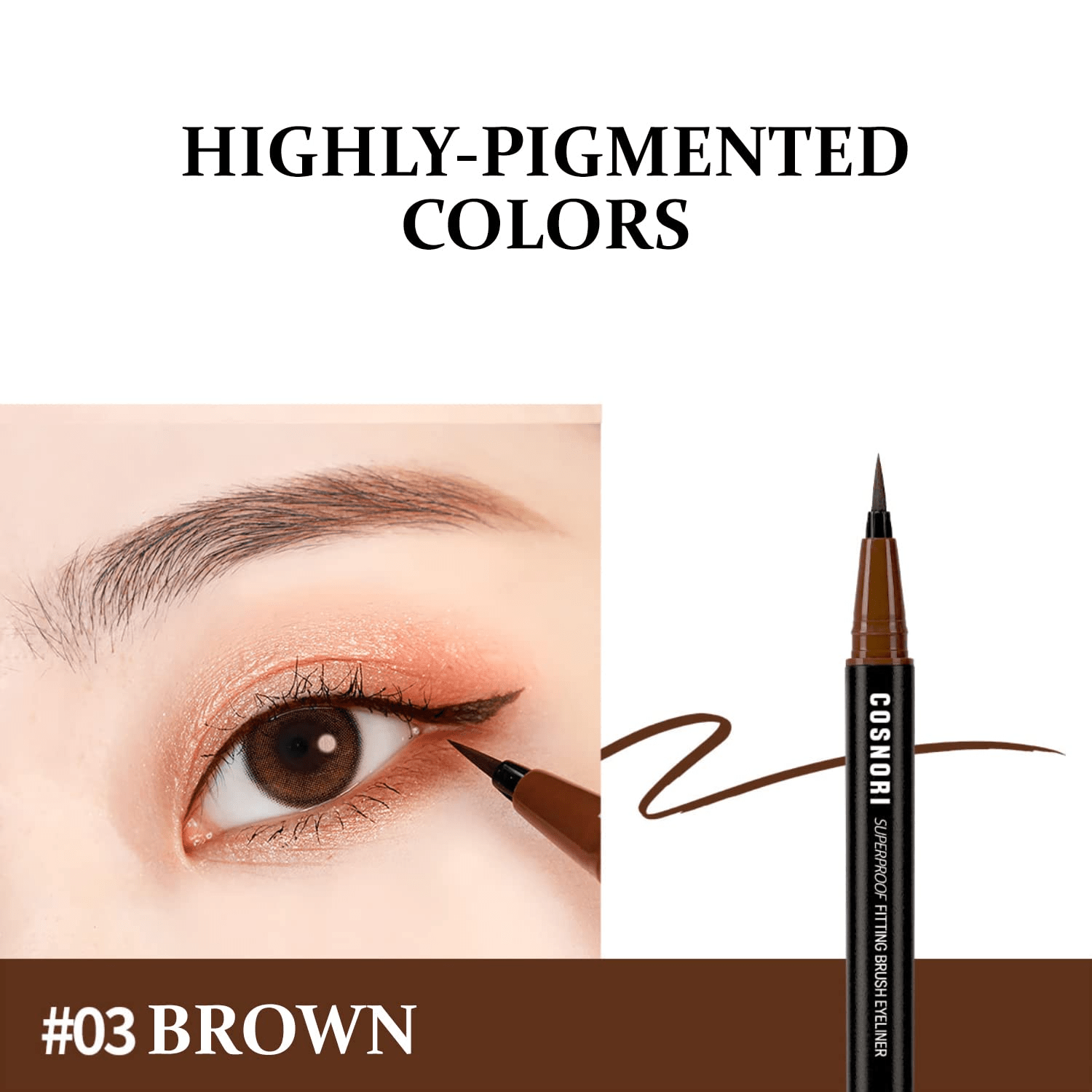 skincare-kbeauty-glowtime-cosnori superproof fitting btrush eyeliner 03 brown