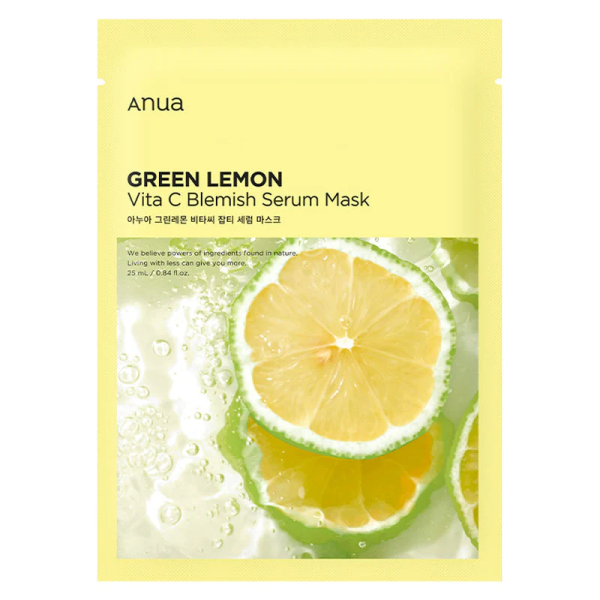 skincare-kbeauty-glowtime-anua green lemon vita c blemish serum mask