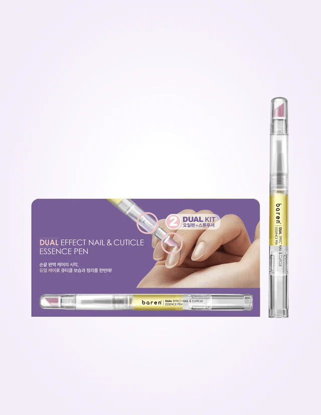 skincare-kbeauty-glowtime-baren dual effect 2 in 1 nail and cuticle oil pen with ceramic pusher