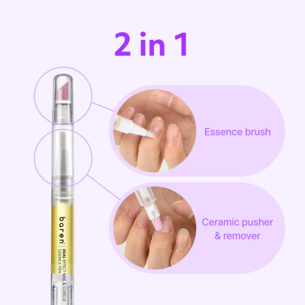 skincare-kbeauty-glowtime-baren dual effect 2 in 1 nail and cuticle oil pen with ceramic pusher