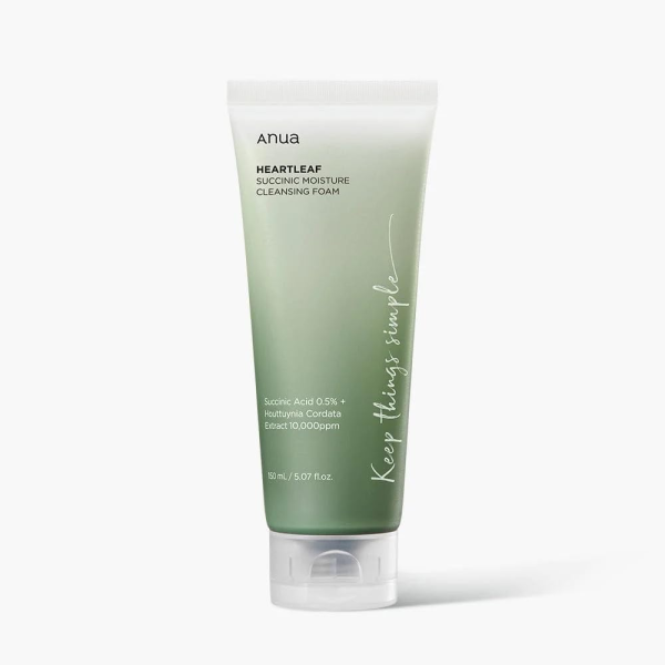 skincare-kbeauty-glowtime-anua heartleaf succinic moisture cleansing foam