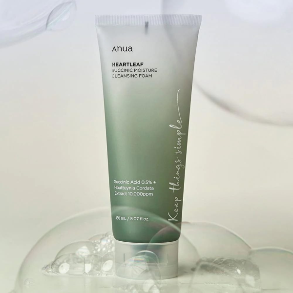 skincare-kbeauty-glowtime-anua heartleaf succinic moisture cleansing foam