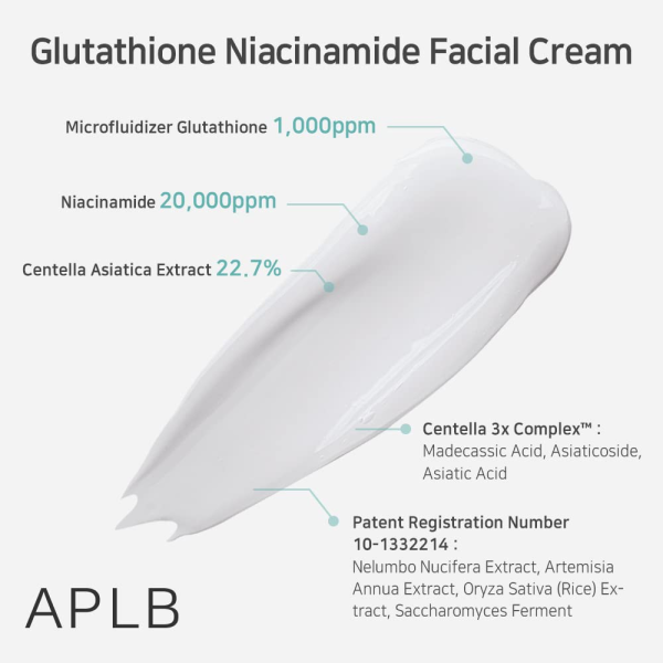 skincare-kbeauty-glowtime-APLB glutathione niacinamide facial cream