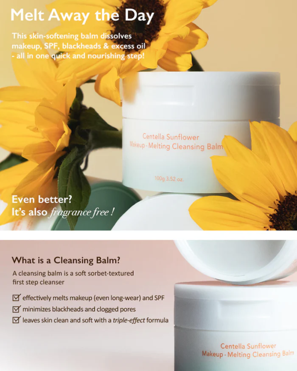 skincare-kbeauty-glowtime haru haru wonder centella sunflower make up melting cleansing balm