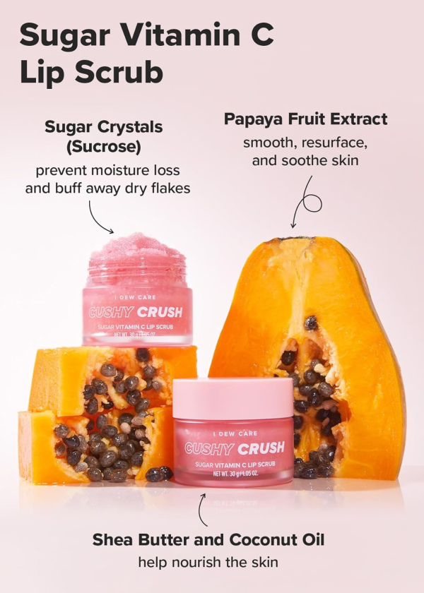 skincare-kbeauty-glowtime i dew care cushy crush sugar vitamin c lip scrub