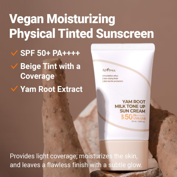 skincare-kbeauty-glowtime-isntree yam root smilk tone up sun cream