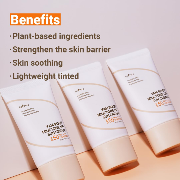 skincare-kbeauty-glowtime-isntree yam root smilk tone up sun cream