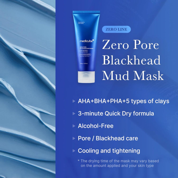 skincare-kbeauty-glowtime-medicube zero pore blackhead mud facial mask