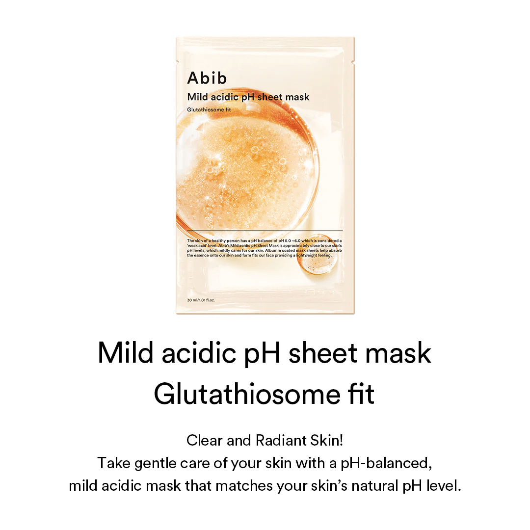 skincare-kbeauty-glowtime-abib mild acidic ph sheet mask glutathiosome fit