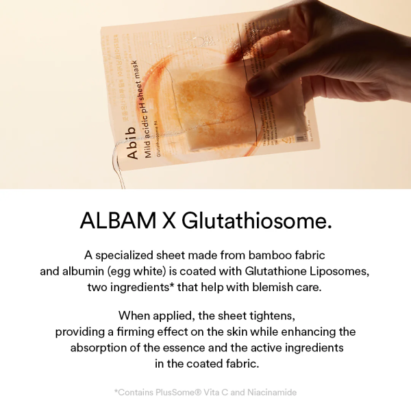 skincare-kbeauty-glowtime-abib mild acidic ph sheet mask glutathiosome fit