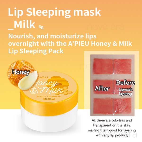 skincare-kbeauty-glowtime-apieu honey and milk daily lip mask