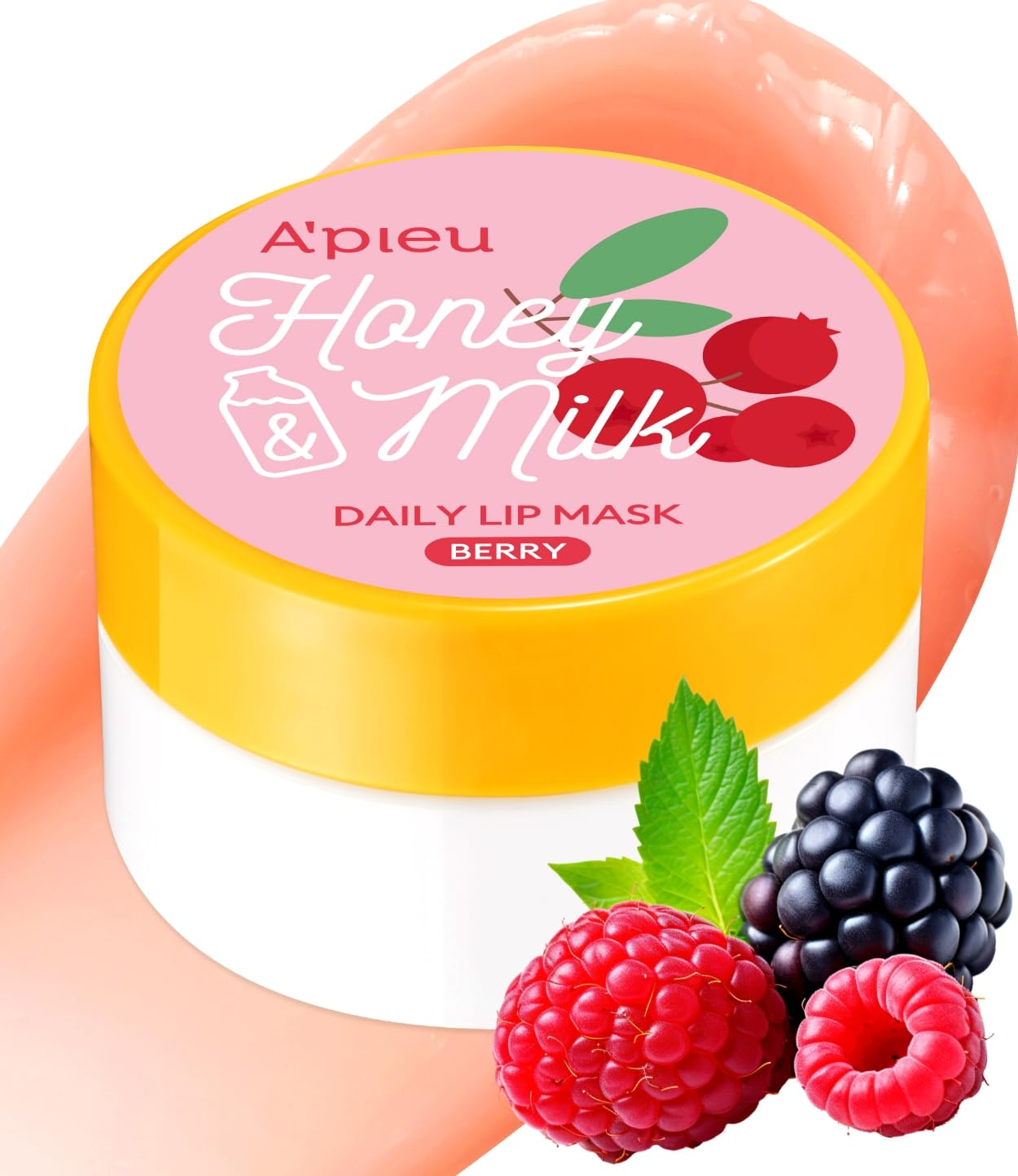 skincare-kbeauty-glowtime-apieu honey and milk lip mask berry