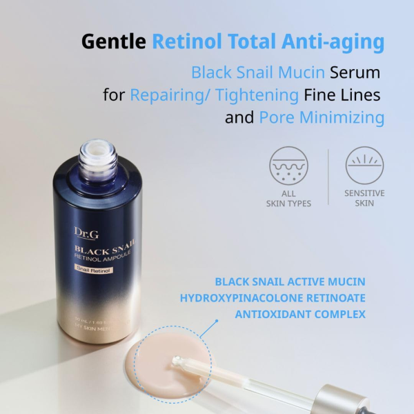 skincare-kbeauty-glowtime-dr g black snail retinol ampoule