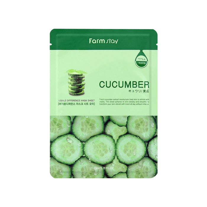 skincare-kbeauty-glowtime-Farm Stay Visible Difference Sheet mask cucumber