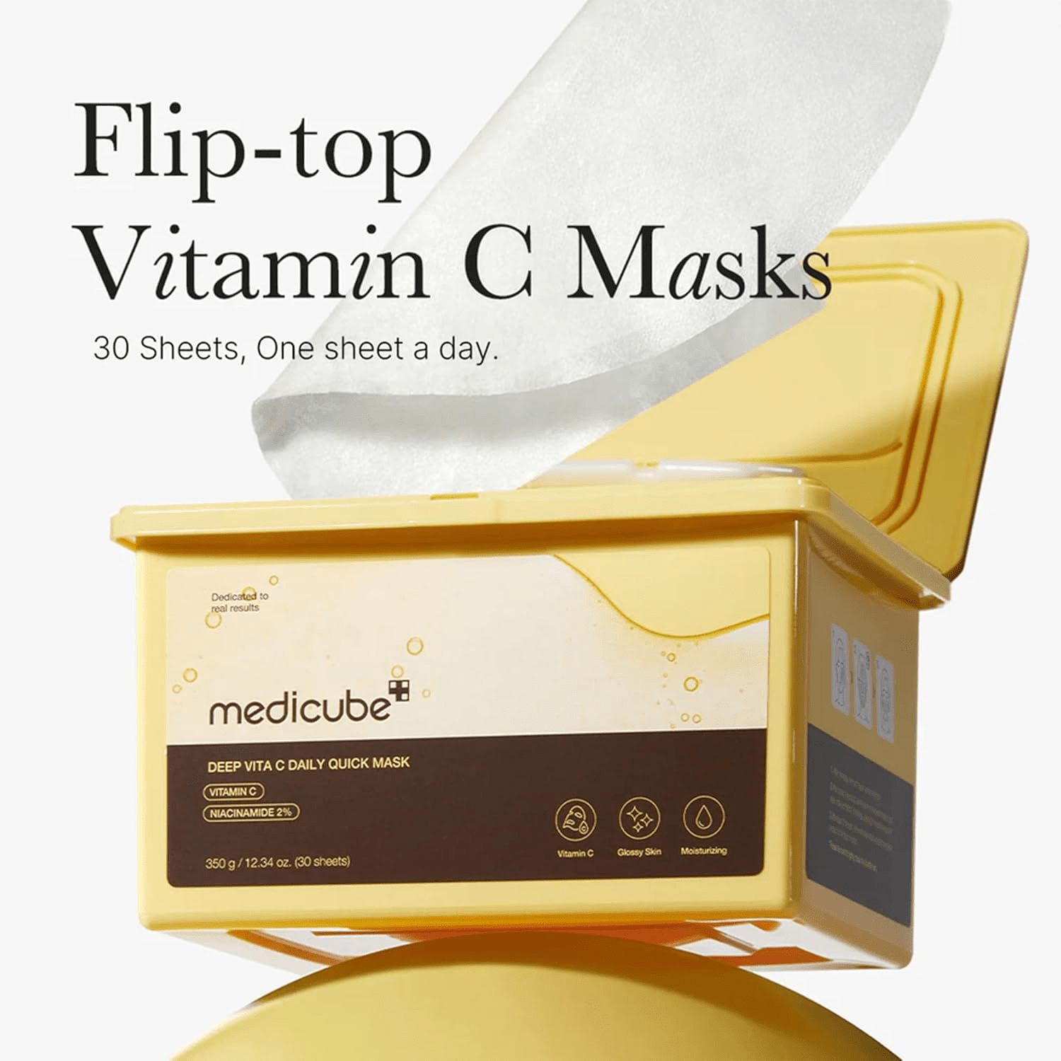 skincare-kbeauty-glowtime-medicube deep vita C daily quick mask 30 sheets