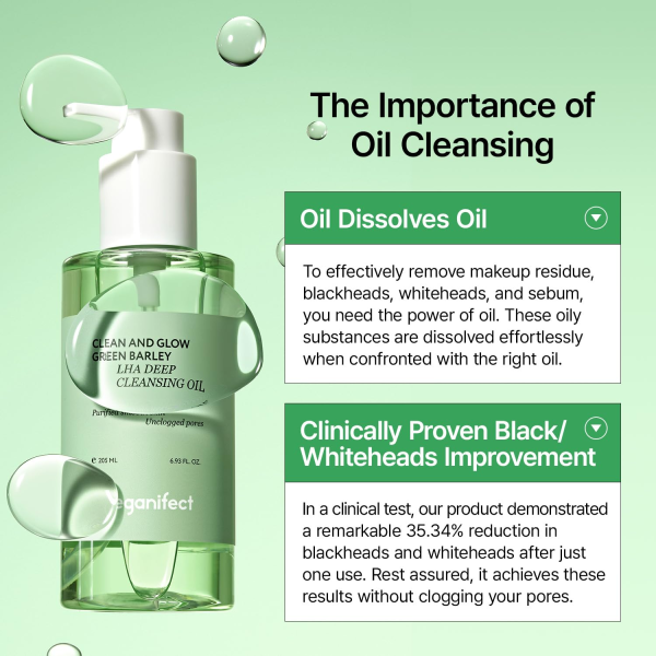 skincare-kbeauty-glowtime-veganifect clean and glow Green BArley LHA Cleansing Oil