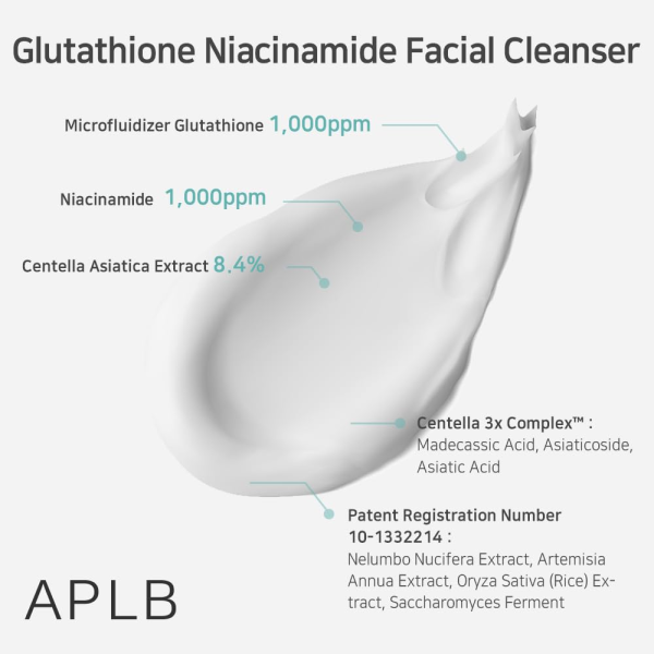 skincare-kbeauty-glowtime-APLB Glutahtione Niacinamide Facial Cleanser