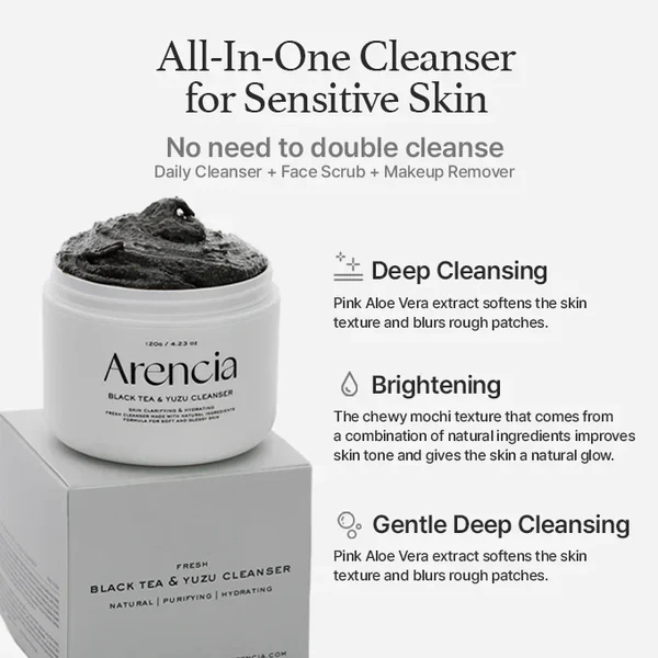 skincare-kbeauty-glowtime-arencia black tea rice mochi cleanser