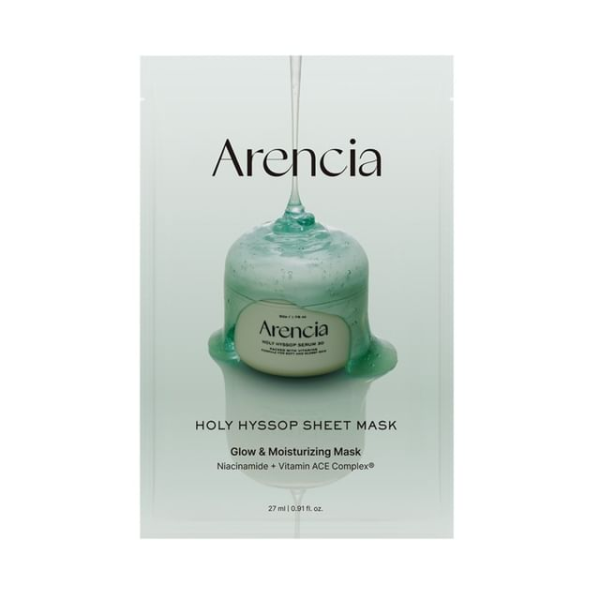 skincare-kbeauty-glowtime-arencia holy hyssop glow sheet mask