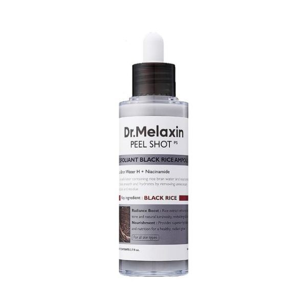 skincare-kbeauty-glowtime-dr melaxin peel shot exfoliant black rice peeling ampoule