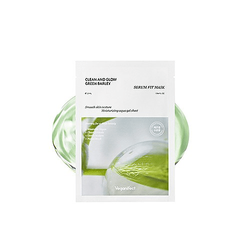 skincare-kbeauty-glowtime-veganifect clean and glow green barley serum fit mask