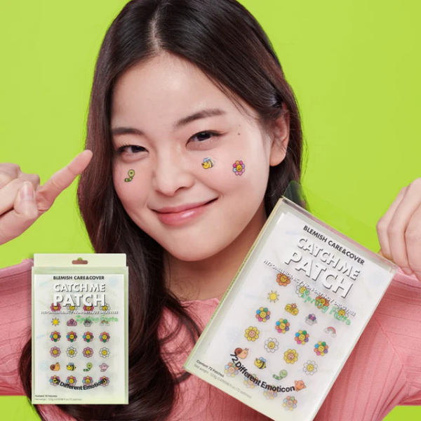 skincare-kbeauty-glowtime-catch me patch emoticon green spring festa